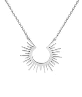 Ayla Sonnen Halskette aus Edelstahl in silber von Lymaja Jewelry